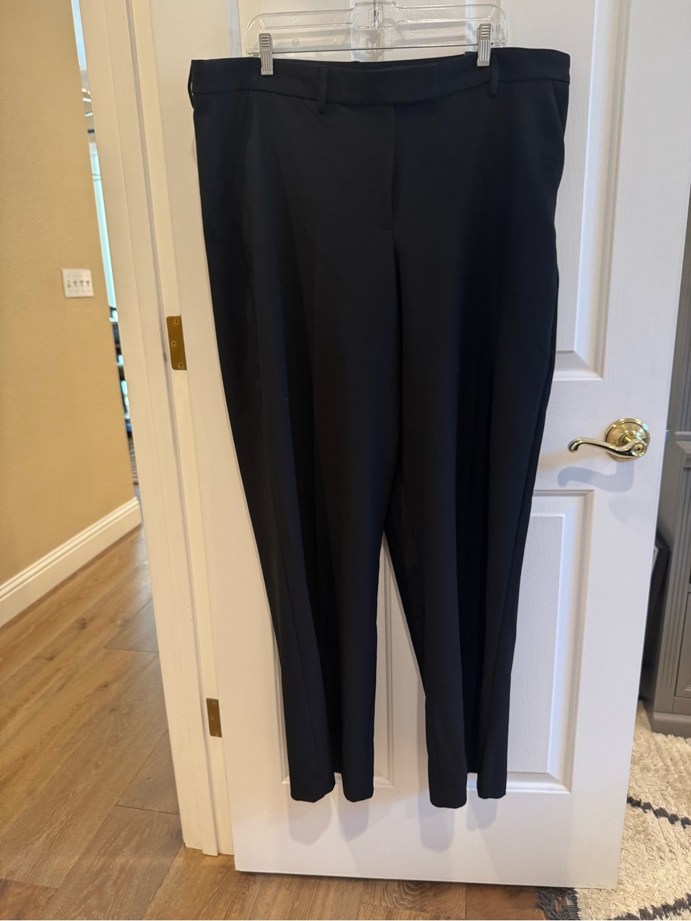 NWT Express Editor Mid Rise Relaxed Trouser Pant Black Size 18L 18 Long